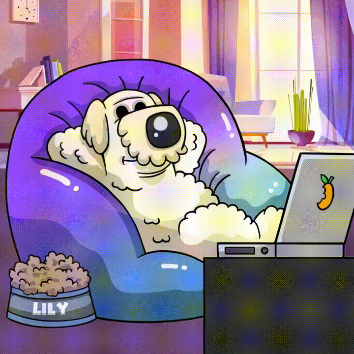 Cute dog with a coin